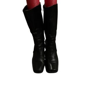 Vintage Y2K VIA VAI Italian leather books, square toe. black size 8